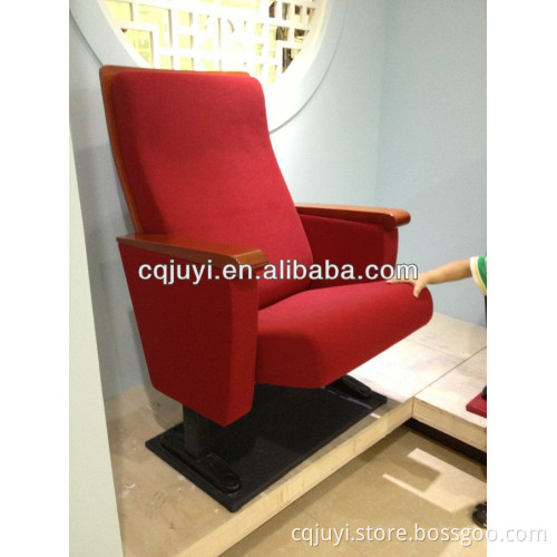 Chinese cheap indoor beautiful theater wooden folding chair JY-996T